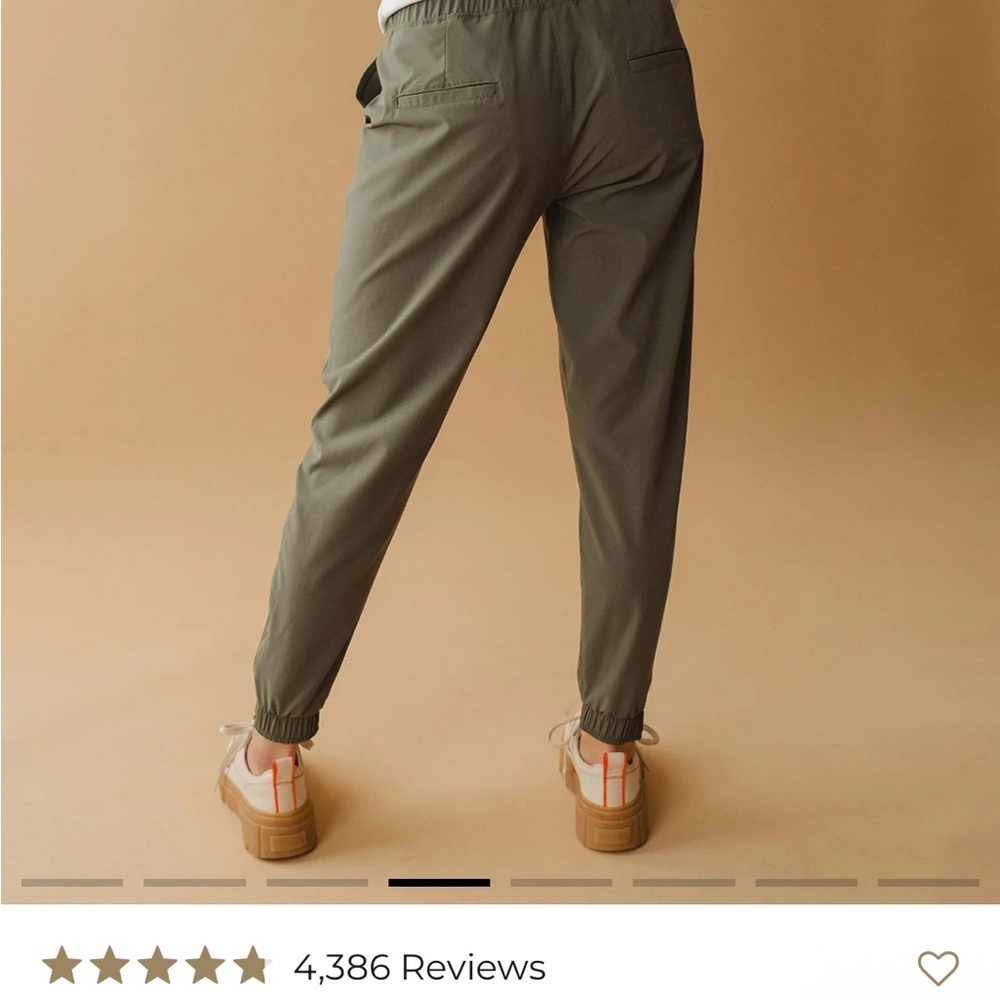 Albion Fit Olive Green Jetsetters Joggers NWOT - Picture 2 of 8